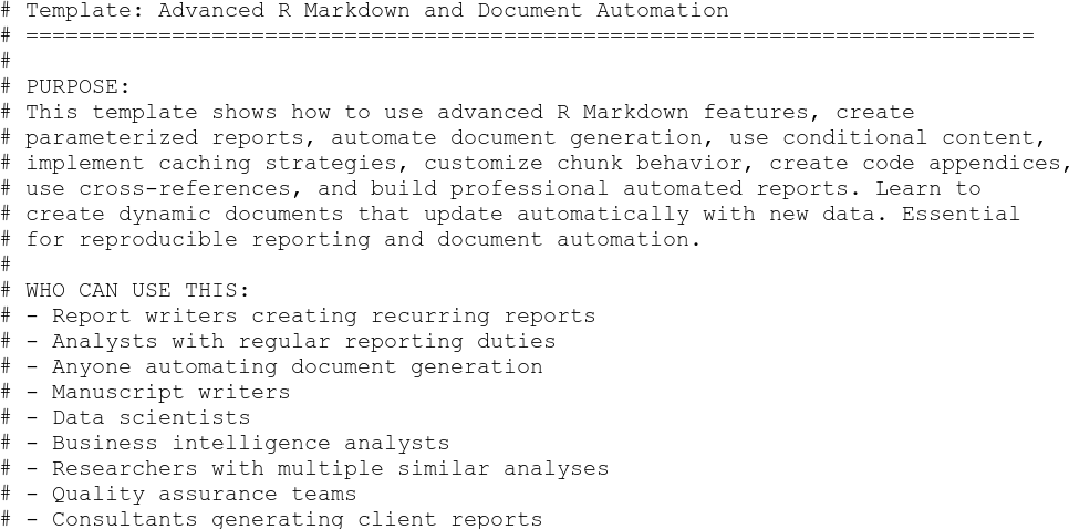 Advanced R Markdown and Document Automation